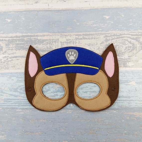 Chase Police Dog Dog Hero Felt Mask Paw Patrol Birthday | Etsy