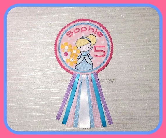 Princess Birthday Badge - Personalised Badge - Age Badge - Number Badge - Party Badge - Gift for Her - Celebration Beauty Cinderella Il_570xn