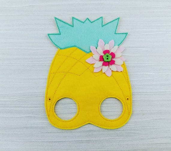 Pineapple Mask - Felt Pineapple Mask - Party Mask - Shopkin - Dress-up Play - Pineapple Halloween Mask - Mrs Pineapple Halloween Costume Il_570xn