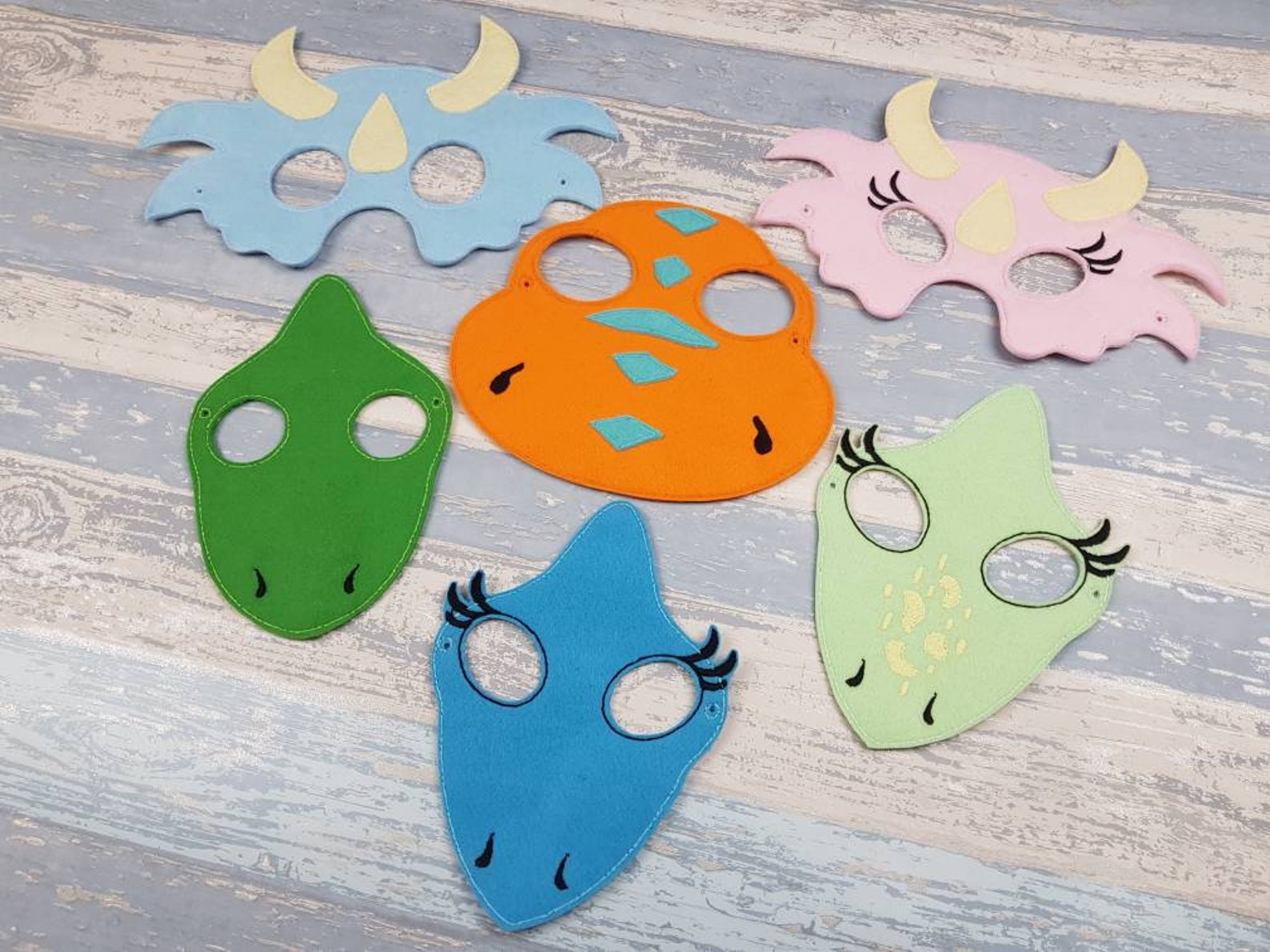 dinosaur-masks-dinosaur-felt-mask-dinosaur-costume-dress-etsy