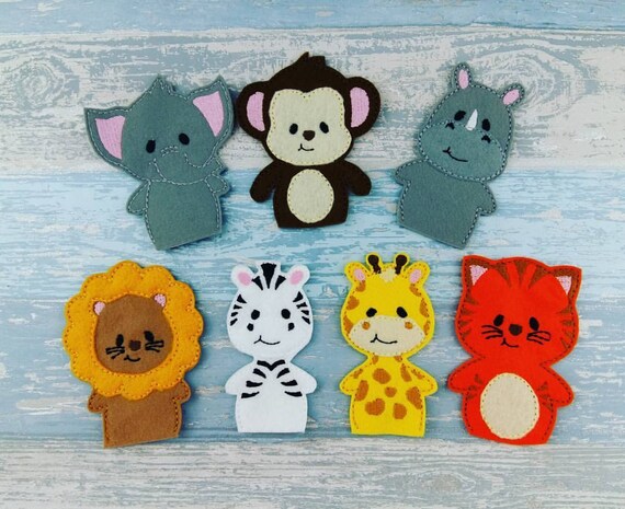 jungle finger puppets