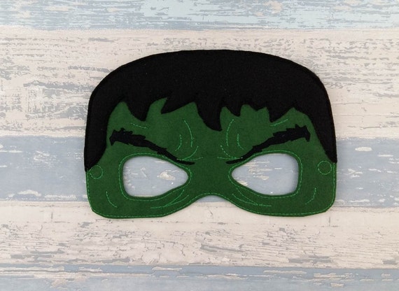 Green Mask - Strong Guy Hero - Adult & Children Size Costume Face Mask - Halloween Party Bag Favour Supplies - Imaginative Pretend Play Il_570xn