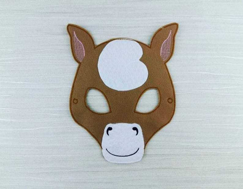 Halloween Birthday Gift Farm Party Favor Pretend Play Costume Dress Up Church Play School Play Horse Mask Mare Felt Mask