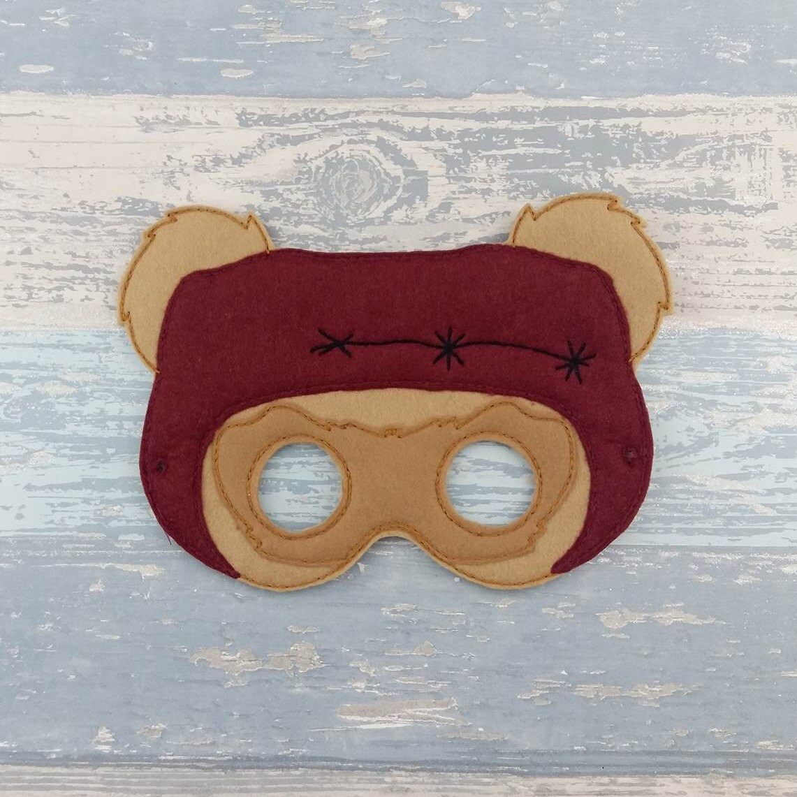 Image of Ewok Star Mask Galaxy Wars Costume Adult Cosplay Teddy Bear Masks - Party Felt Dress Up Birthday Favor Halloween