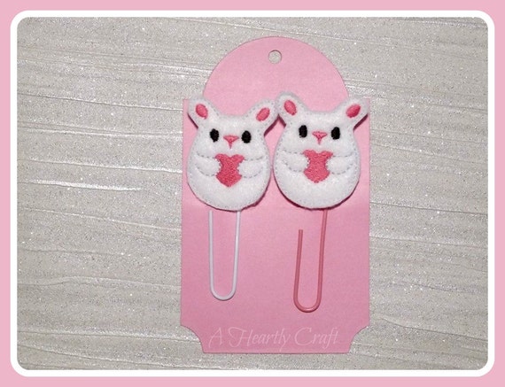 Rabbit Heart Paper Clip Planner Accessory Garden Teacher's Gift Notebook Bookmark Planner Clip Page Organizer Calendar Planner Accessory Il_570xn