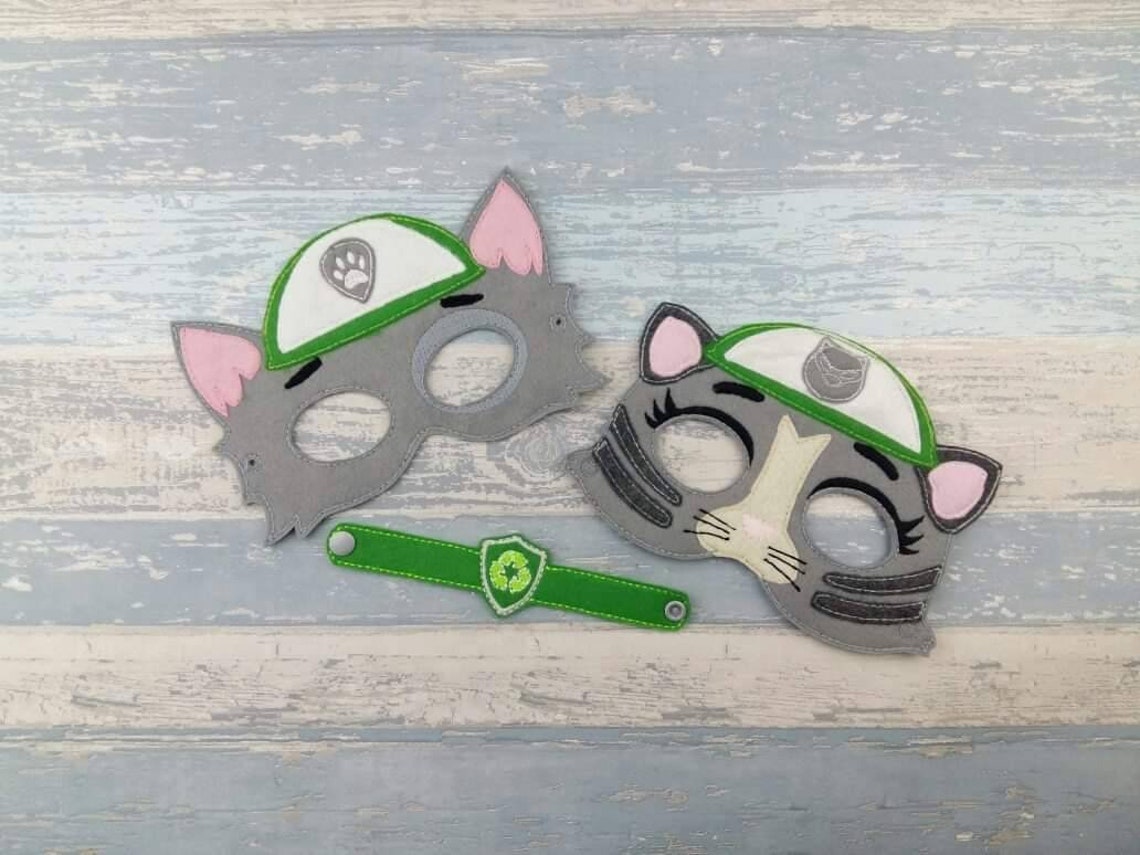 Rocky Mask Rocky Recycle Mask Paw Patrol Mask Felt Dress Etsy