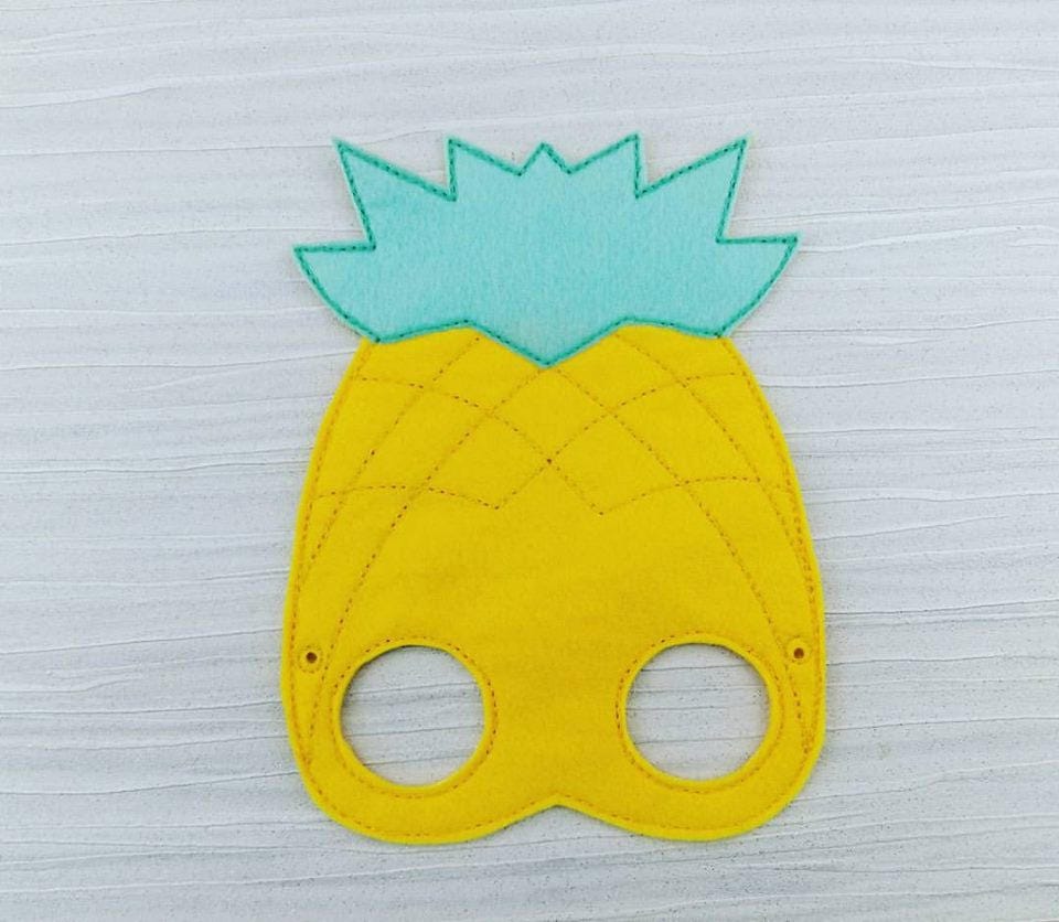 Pineapple Mask Felt Pineapple Mask Party Mask Shopkin | Etsy
