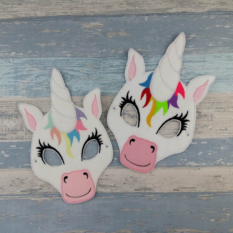 Unicorn Mask Felt Unicorn Mask Unicorn Gift for Girls Etsy