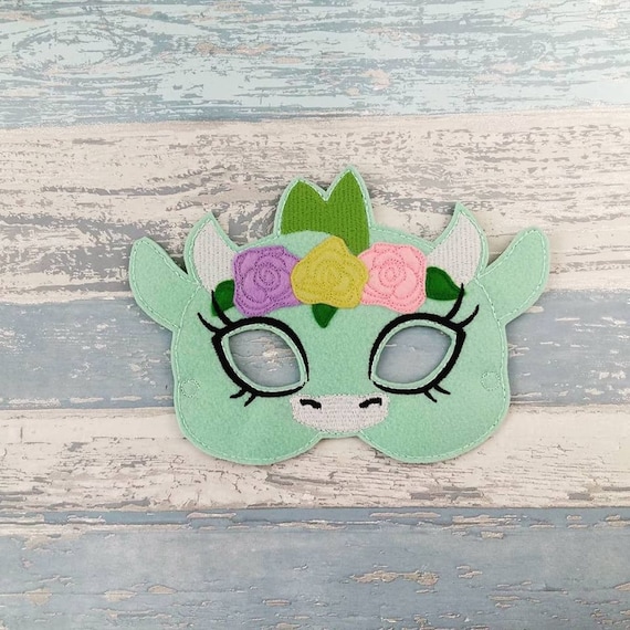 Dragon Felt Mask - Girl Dragon Mask - Dragon Costume Mask - Adult Children's Mask Halloween Birthday Party favor Filler Mystical Creatures Il_570xn