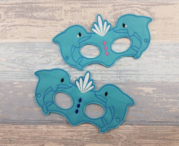 Felt Dolphin Mask - Felt Mask - Dolphin Mask - Party Mask Favors - Halloween Mask - Costume - Dress Up - Dolphin Party - Felt Dolphin Il_570xn