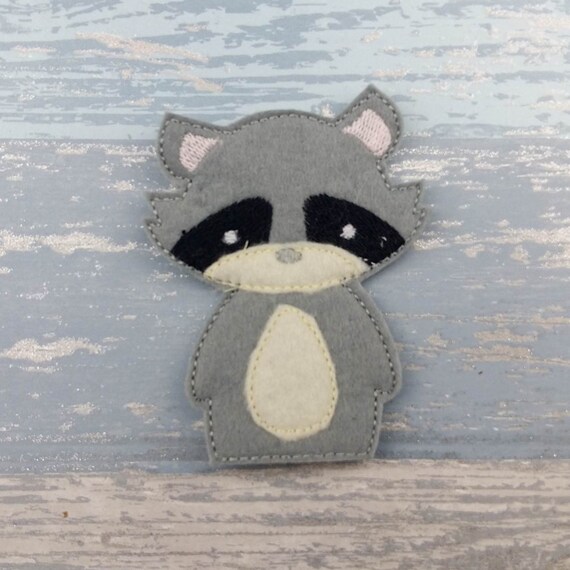 raccoon finger puppet