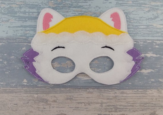 Dog Mask - Pup Mask - Snow Pup - Party Favor - Halloween Costume - Paw Patrol Party Favor - Felt Party Mask - Everest Mask - Felt Mask Il_570xn