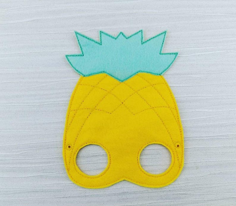 Pineapple Mask Felt Pineapple Mask Parties Mask Etsy