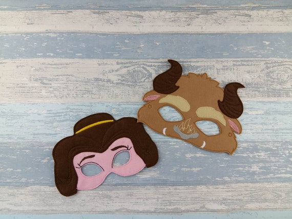 Princess Mask - Beast Mask - Princess Belle - Beauty Mask - Princess Party Gift - Halloween Beast Mask - Beauty and the Beast Favors Il_570xn