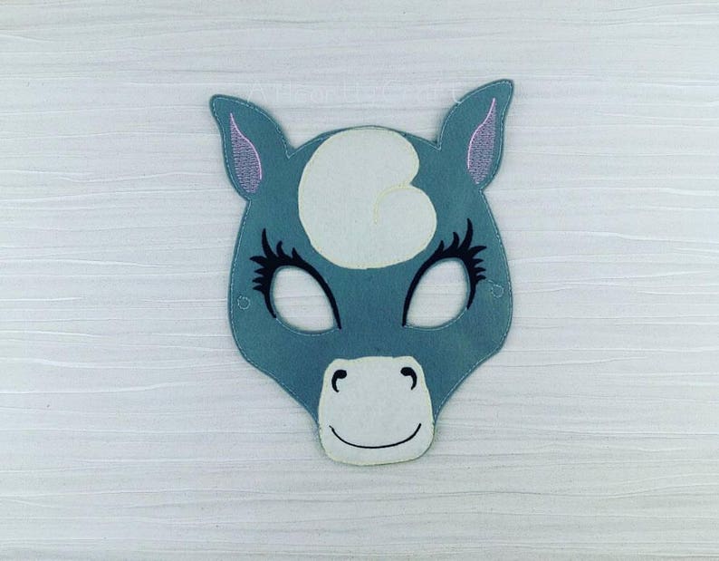 Halloween Birthday Gift Farm Party Favor Pretend Play Costume Dress Up Church Play School Play Horse Mask Mare Felt Mask