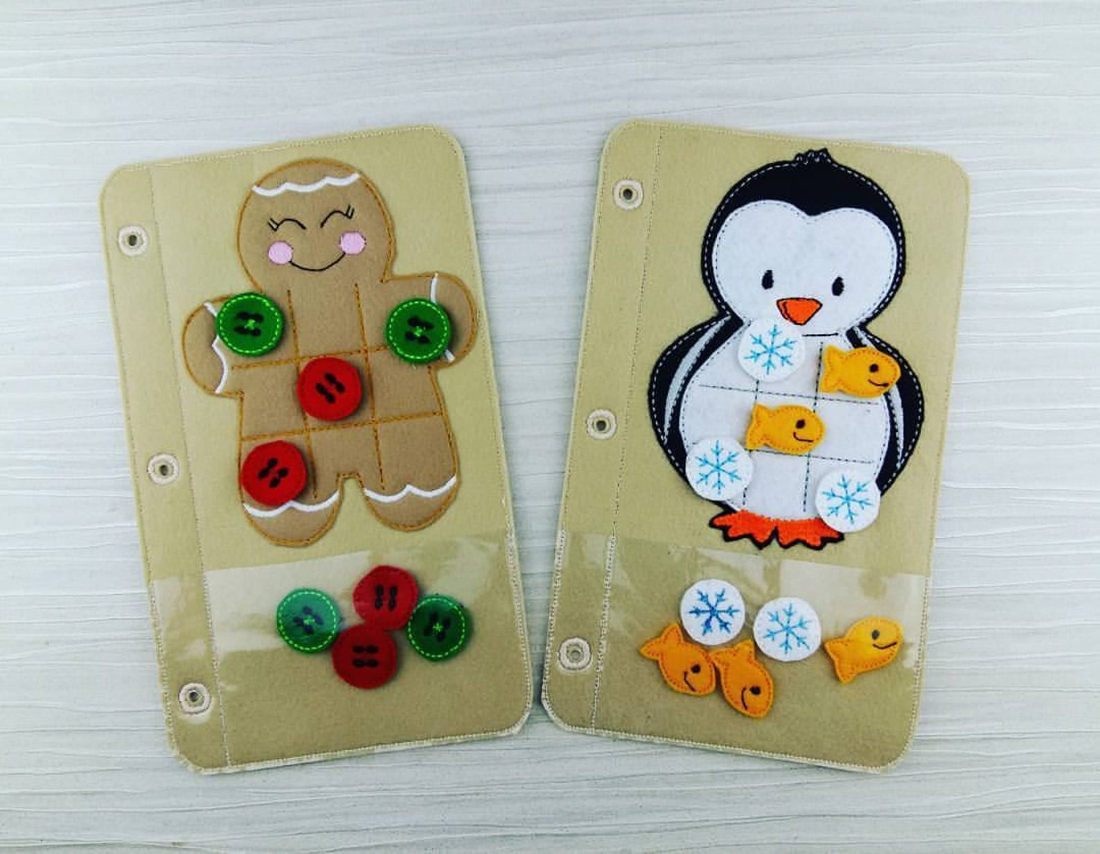 Penguin Tic Tac Toe Felt Game Felt Penguin Christmas Game | Etsy