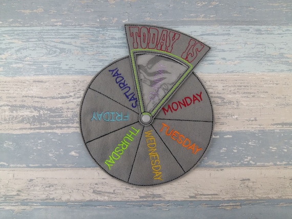 Days Of The Week Chart For Toddlers