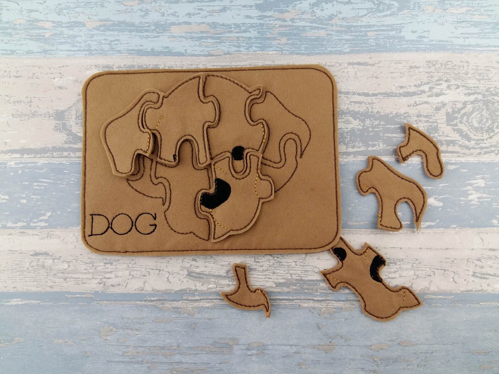 Dog Puzzle Labrador Felt Puzzle Toddler Puzzle Soft Etsy UK