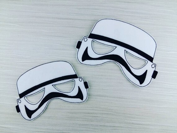 Galaxy Star Wars Trooper Felt Mask - Storm Trooper - Cosplay Dress Up Mask - Party Time Dress Up - Halloween Costume Mask - Cosplayers Il_570xn