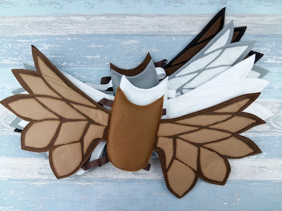 Owl Wings Only - Felt Wings - Felt Bird Wings - Costume Wings - Halloween Costume - Party Wings - Toddler Bird Costume - Bird of Prey Il_570xn