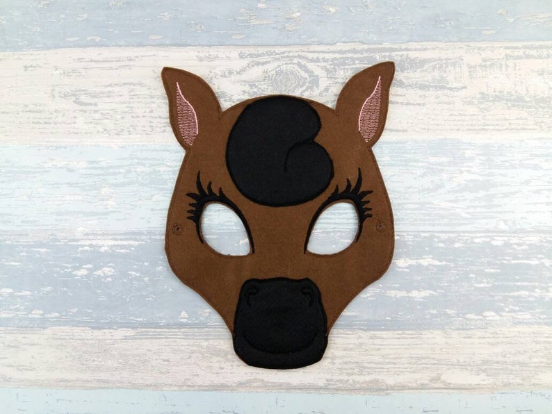 Halloween Birthday Gift Farm Party Favor Pretend Play Costume Dress Up Church Play School Play Horse Mask Mare Felt Mask