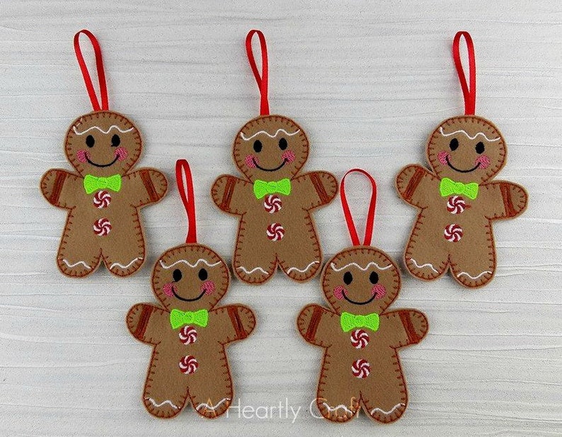 ONE Gingerbread Man Candy Cane Holder Christmas Xmas Tree Etsy