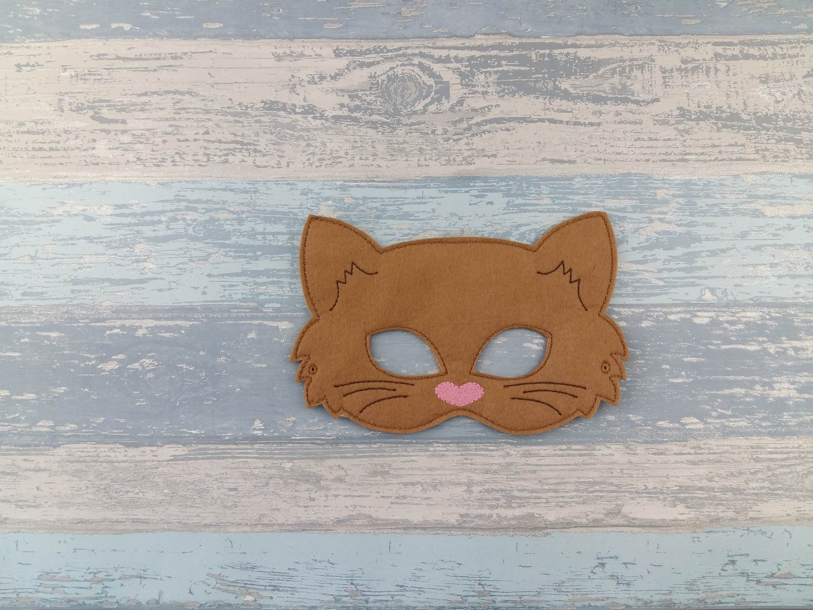 Cat Mask Felt Cat Mask Calico Cat Cat party Mask Etsy