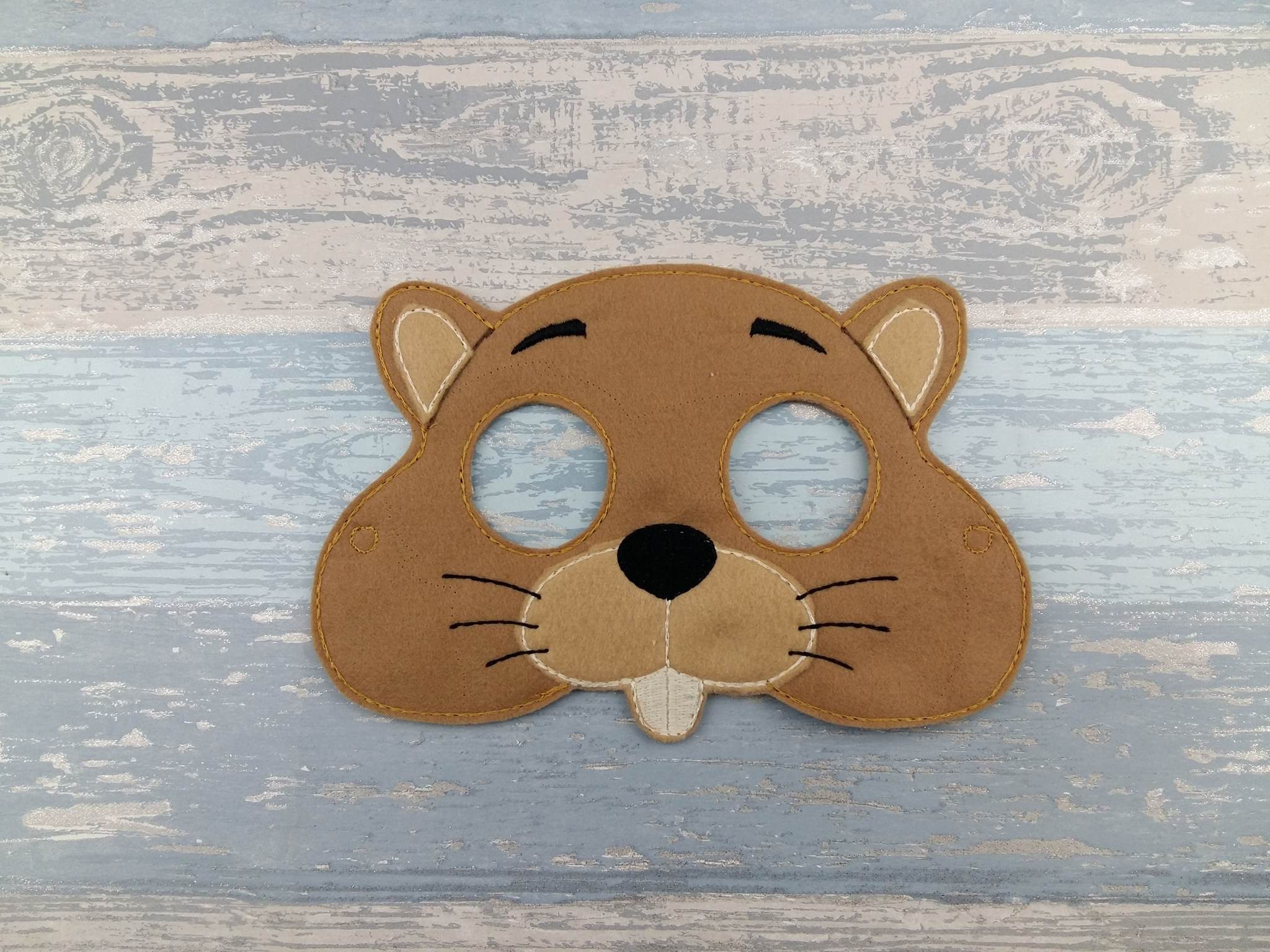 Beaver Mask Beaver Felt Mask Woodland Animal Mask Etsy