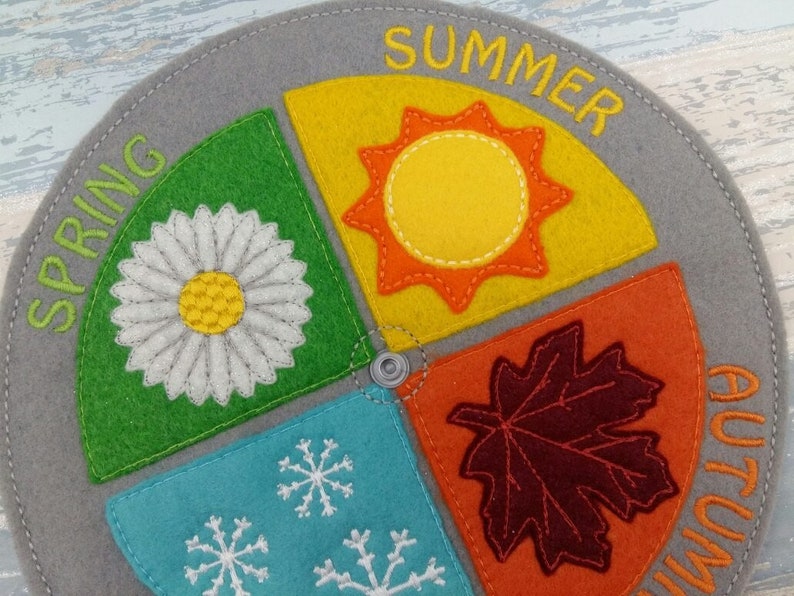 Seasons Wheel Today's Chart Board Educational Felt Etsy