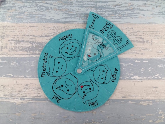 Emotion Wheel - Felt Feelings - Toddler Learning - Home School - Educational Chart - Teaching Children - Busy Quiet Book Help I Feel Faces Il_570xn