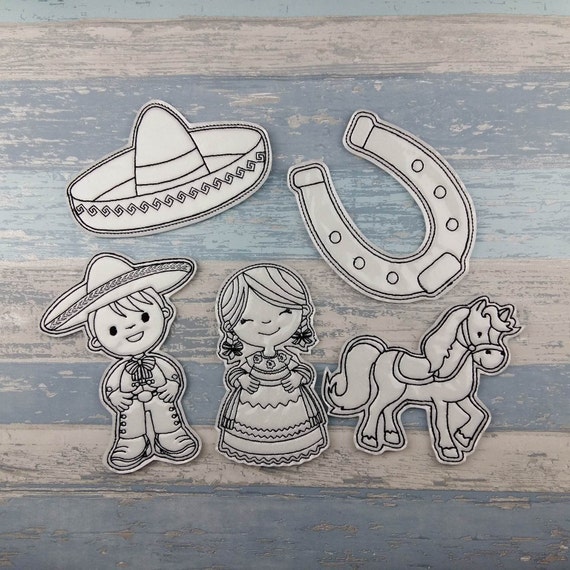 muñecas mexicanas para colorear
