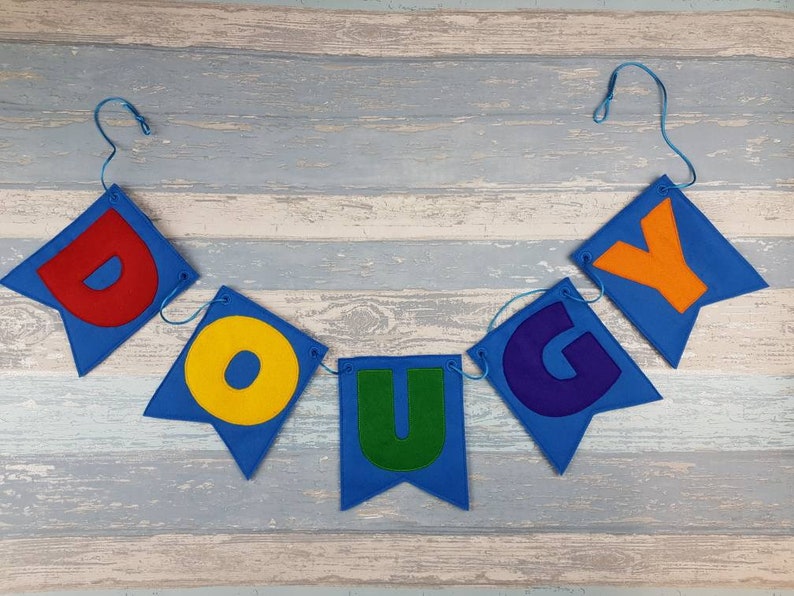 Name Banner Garland Personalised Bunting Baby Name Banner Etsy