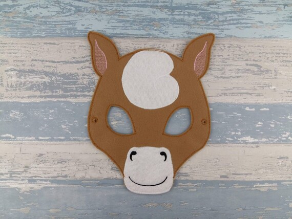 Horse Mask - Felt Horse Mask - Stallion Felt Mask - Halloween Birthday Party Bag Favor Gift Equestrian Farm Stables - Barnyard Party Gift Il_570xn