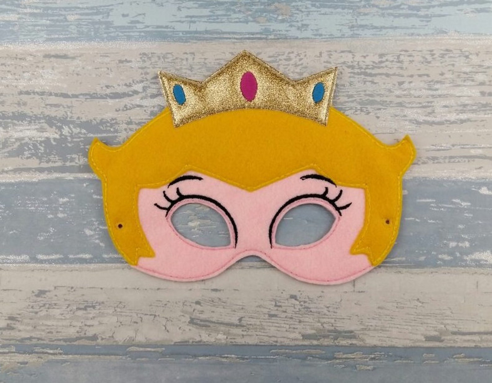 Princess Peach Mask Felt Mask Princess Felt Mask Mario | Etsy