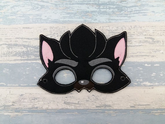 Bat Mask - Black Felt Face Mask - Halloween Party Costume Mask - Birthday Favour Supplies - Toddlers Pretend Play Dress Up - Adults & Kids Il_570xn