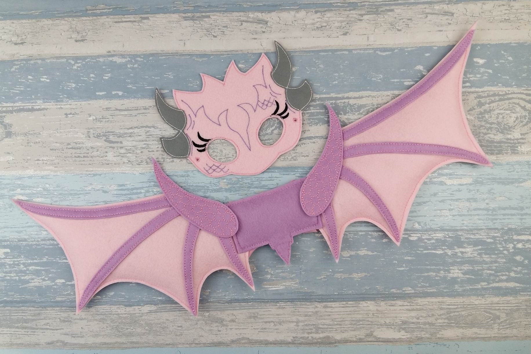 Dragon Mask & Wings Felt Dragon Felt Wings Dragon Wings Etsy UK