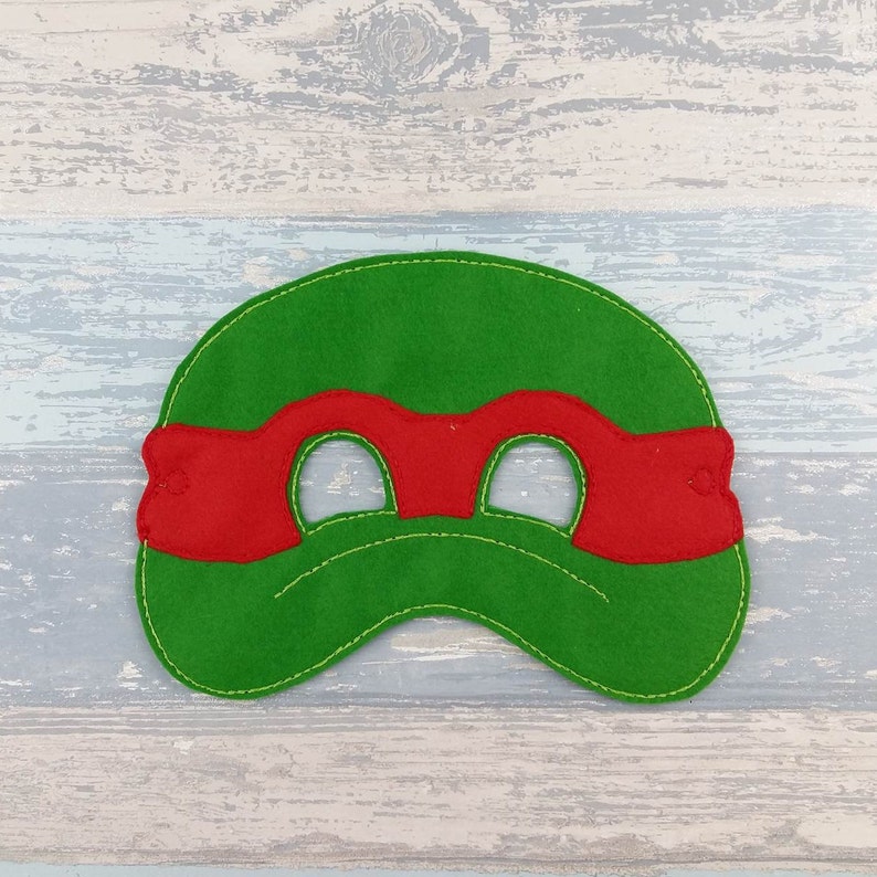 Ninja Turtle Mask and Shell Felt Halloween Mask Ninja Etsy