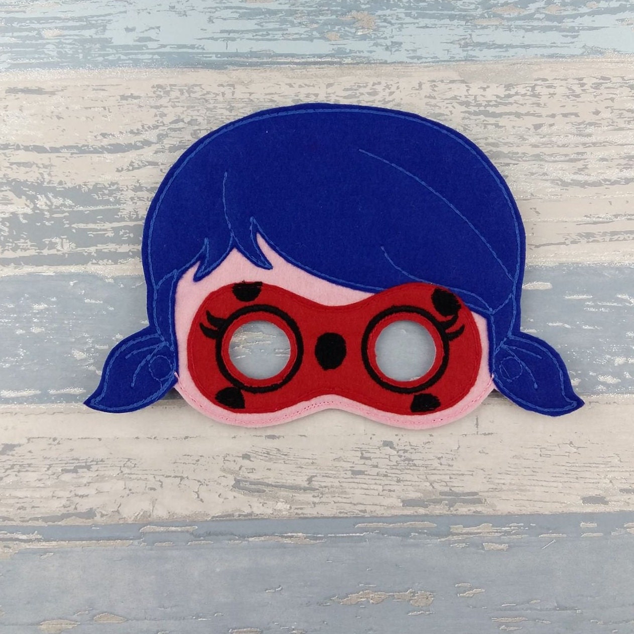 Ladybug Mask Miraculous Ladybug Ladybird Felt Mask Girl Etsy