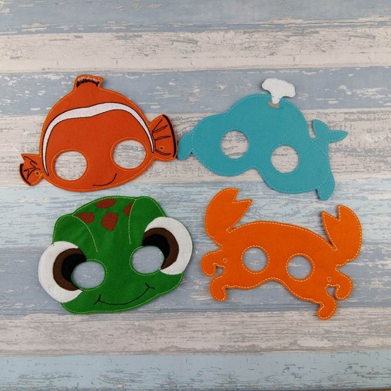 Sea Life Masks - Ocean Life - Adults & Kids Costume Mask - Fish Mask Turtle Mask Whale Mask Crab Mask Halloween - Birthday Party Favor Mask Il_570xn