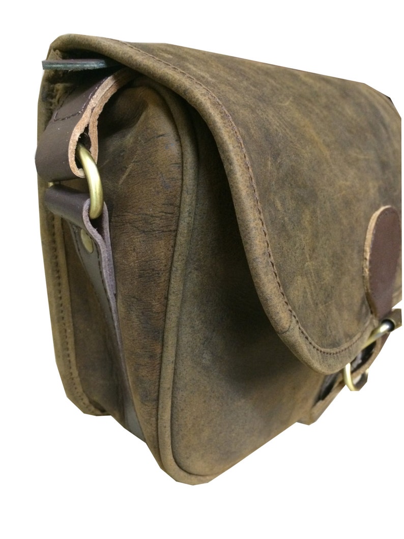 Thick Brown Leather Shotgun Cartridge Bag Shooting Hunting Etsy