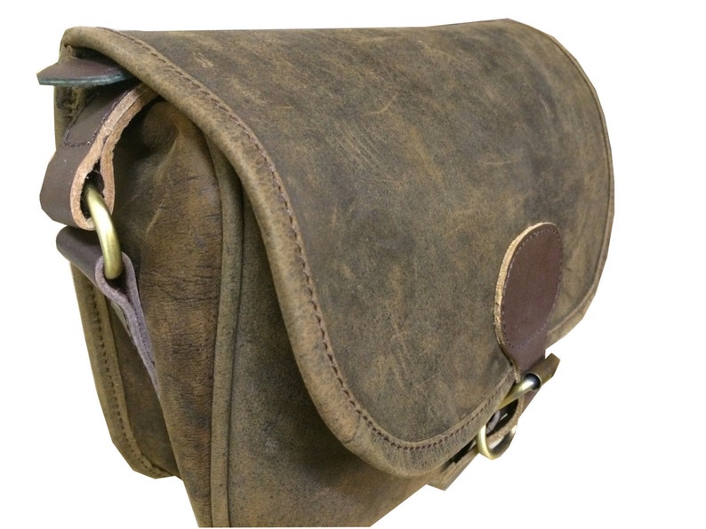 Thick Brown Leather Shotgun Cartridge Bag Shooting Hunting Etsy