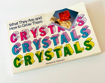 Vintage "Crystals" 1988 paperback // vintage retro crystal reference book  // metaphysical nature guide