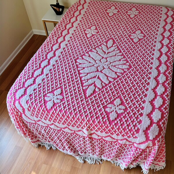 Pink Chenille Bedspread Etsy
