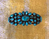 Early Turquoise and Silver Cluster Bracelet, ca. 1920 39 s-1930 39 s. From Lynn Trusdell 39 s collection, Native American Jewelry