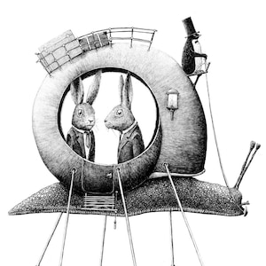 Carte postale Transport d'escargots