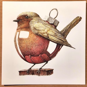 Kerstkaart Robin