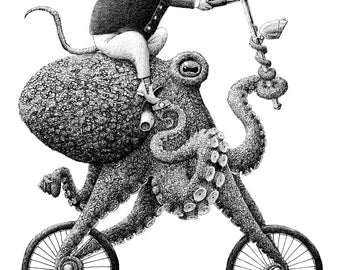 Postcard Octopusbike