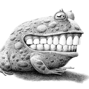 cartão postal Sapo sorridente