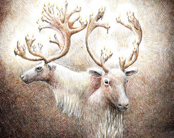 Christmascard Reindeer