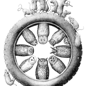 Roda de coruja postal